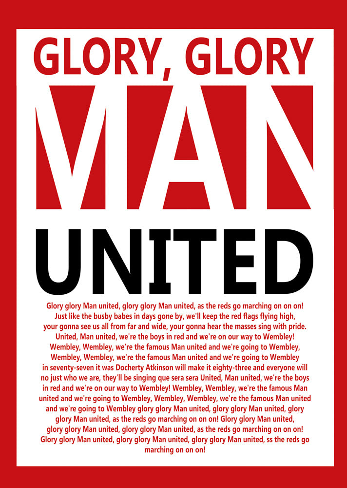 Cuadro Glory Glory Man Utd