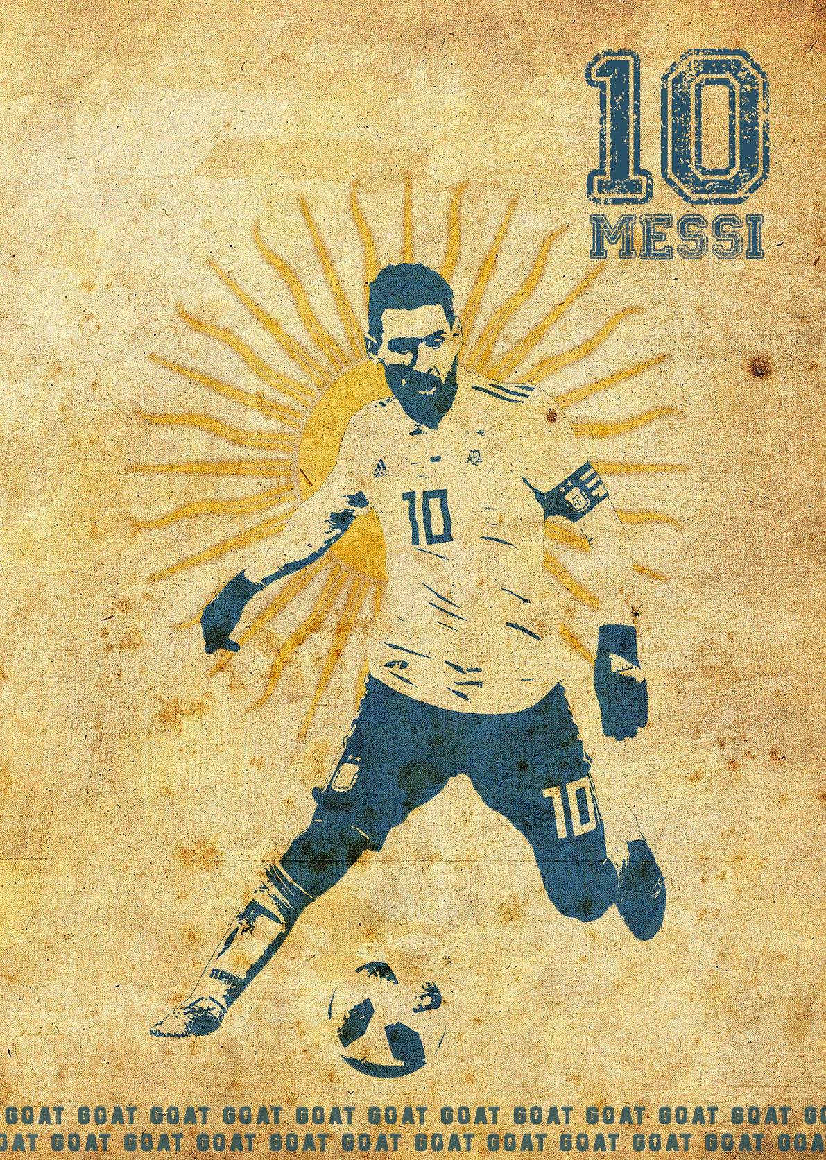 Cuadro Messi GOAT